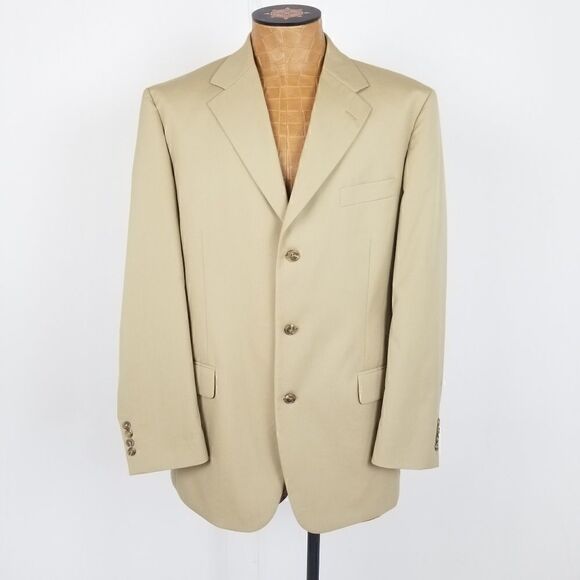 Brooks Brothers Brookscool Poplin Khaki Sport Coat - Picture 1 of 8